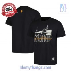 Unisex Homme + Femme Black Kentucky Derby Twin Spires T-Shirt