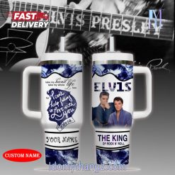 Premium Elvis Presley The King Of Rock N Roll Stanley Tumbler 40 Oz