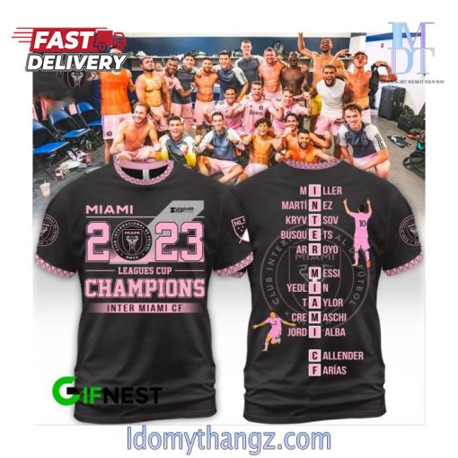 Inter Miami CF 2023 Leagues Cup Champion 3D T- Shirt