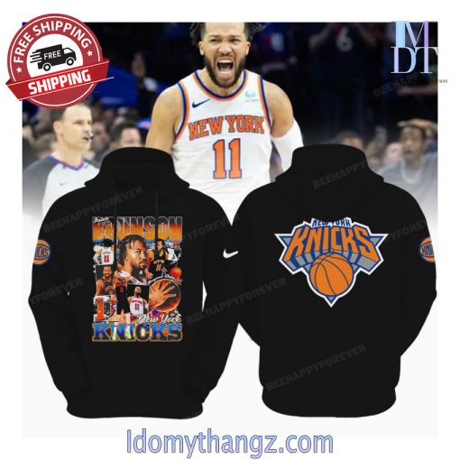 Jalen Brunson 11 New York Knicks Hoodie – Black