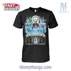 Manchester City Football Club Champions 2023 2024 Premier League Thank You For The Memories T-Shirt