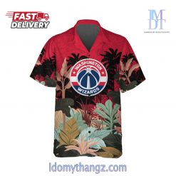 Washington Wizards Team Logo Pattern Tropical Hawaiian Set