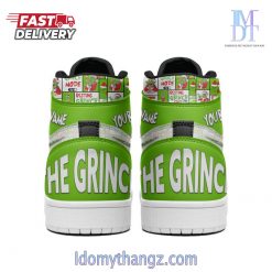 The Grinch Ho Ho Ho Custom Name Air Jordan 1