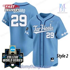 North Carolina Tar Heels 2024 College World Series Custom Baseball Jersey