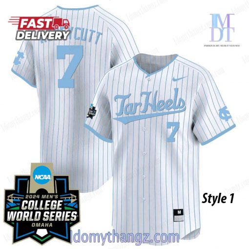 North Carolina Tar Heels 2024 College World Series Custom Baseball Jersey