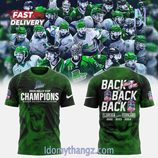 Limited Edition Florida Everblades Champions Kelly Cup T-Shirt