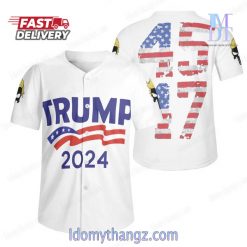 45-47 Trump 2024 Mens Short Sleeve Baseball Jersey