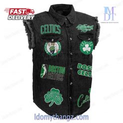 Boston Celtics Champions 2024 Sleeveless Denim Jacket