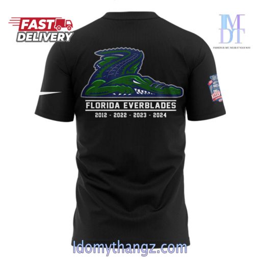 Limited Edition Florida Everblades 4 Times Champions Kelly Cup T-Shirt