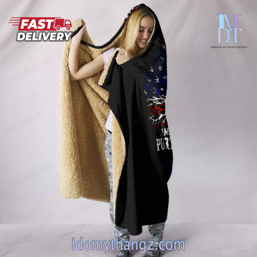 American Grown with Puerto Rican Roots Hooded Blanket
