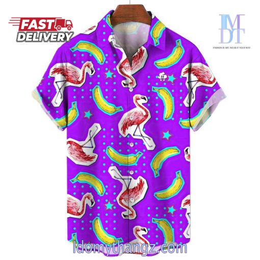 Bananas For Flamingos Hawaiian Shirt