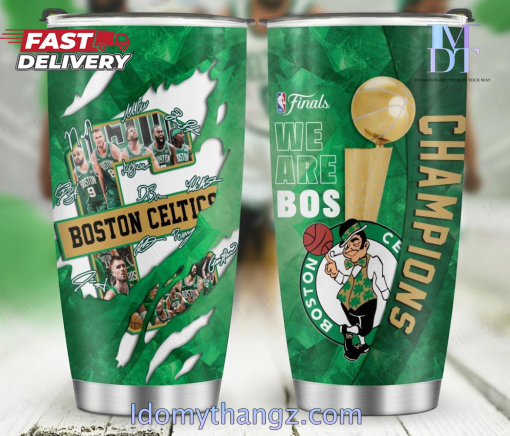 Boston Celtics 2024 NBA Finals Champions Fan Celebrating Tumbler