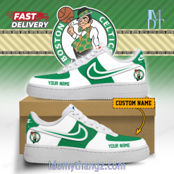 Boston Celtics Custom Name Air Force 1 Shoes