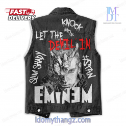 Eminem Let The Devil In Sleeveless Denim Jacket 3
