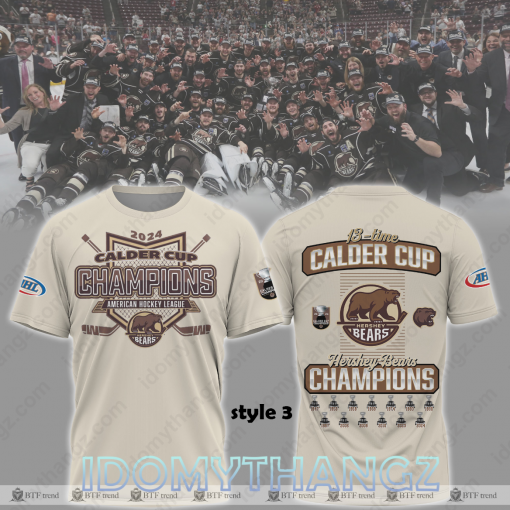 Hershey Bears 2024 Calder Cup Champions Locker Room T-Shirt