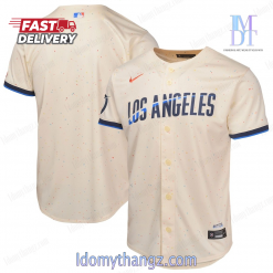 Los Angeles Dodgers Nike Cream 2024 City Connect Limited Baseball Jersey