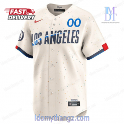Los Angeles Dodgers Nike Cream 2024 City Connect Limited Custom Jersey 2