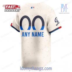 Los Angeles Dodgers Nike Cream 2024 City Connect Limited Custom Jersey 3