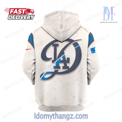 Los Angeles Dodgers Nike Cream 2024 City Connect Limited Hoodie 3