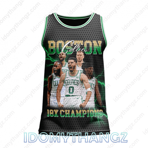 NBA Finals Conference Champions 2024 18X Champions Celtics Pride Basketball Jersey