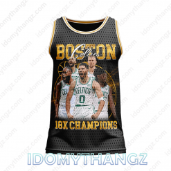 NBA Finals Conference Champions 2024 Boston Celtics 18X Champions Basketball Jersey