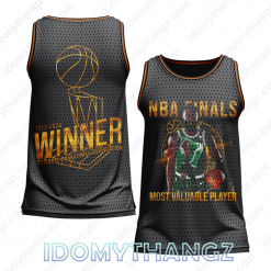 NBA Finals Conference Champions 2024 Jaylen Brown Most Valuable Player 3D Basketball Jersey