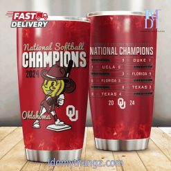 Oklahoma Sooners Four Peat NCAA Softball Women’s College World Series Champions Tumbler Cup