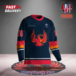 Personalized AHL Coachella Valley Firebirds Navy Hockey Jersey 2024 2