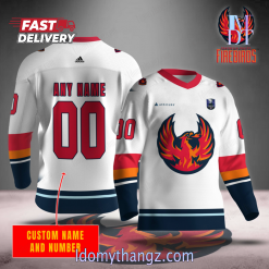 Personalized AHL Coachella Valley Firebirds White Hockey Jersey 2024