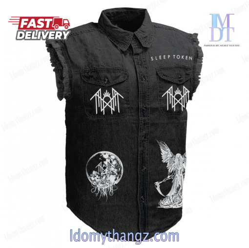 Sleep Token Sleeveless Denim Jacket