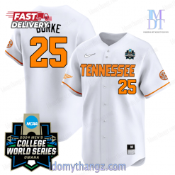 Tennessee Volunteers 2024 College World Series White Baseball Jersey 2