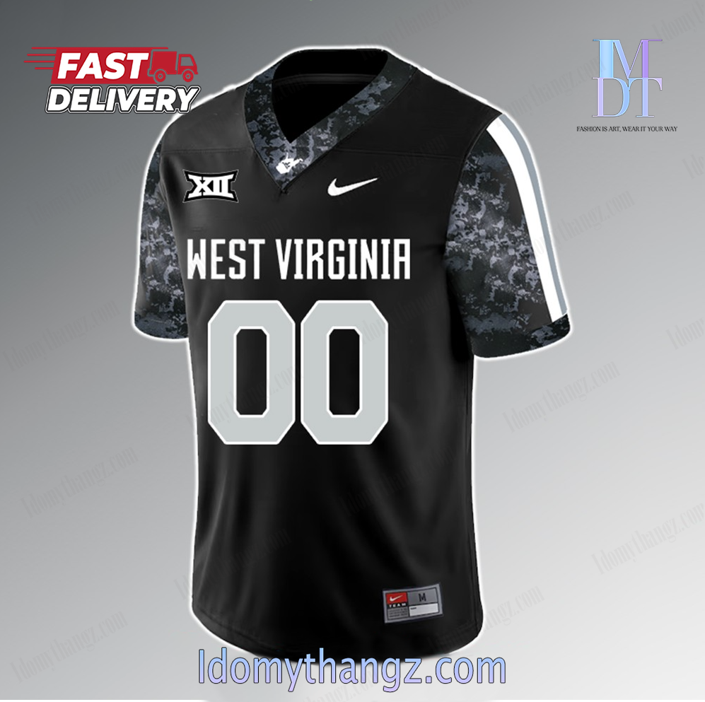 West Virginia Mountaineers 2024 Coal Rush Football Jersey Front