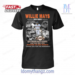 Willie Mays RIP Tribute T Shirt 2