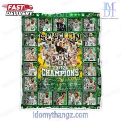 Boston Celtics NBA Champions 2024 Hooded Blanket
