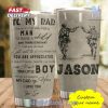 Custom Name Gift For Dad Papa And Welder Dad Tumbler