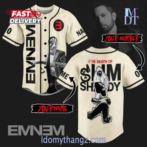 Eminem The Death Of Slim Shady Custom Baseball Jersey