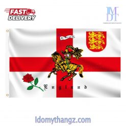 St Georges Day Flag England Rose Lion Flag