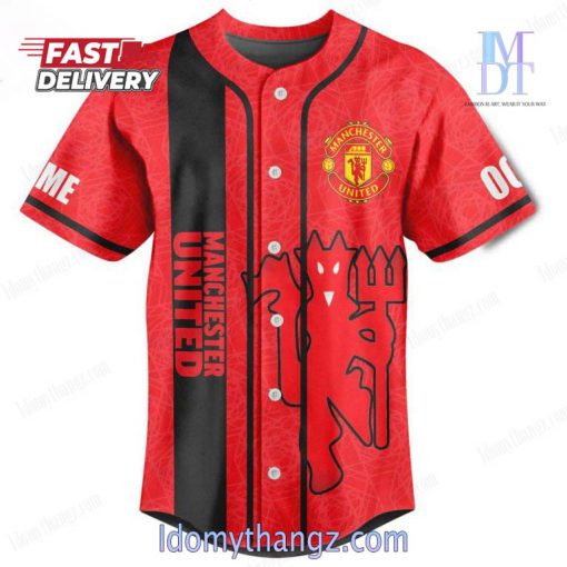 Glory Glory Manchester United Custom Baseball Jersey