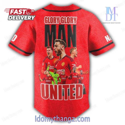 Glory Glory Manchester United Custom Baseball Jersey