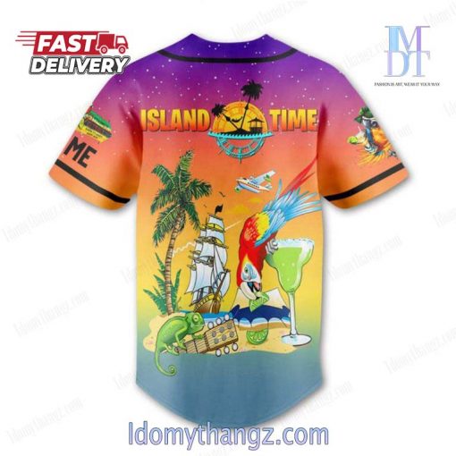 Jimmy Buffett Island Time Custom Baseball Jersey
