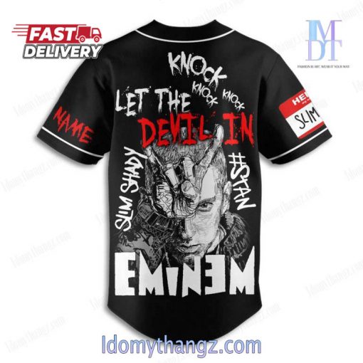 Knock Knock Let The Devil In Eminem Custom Baseball Jersey