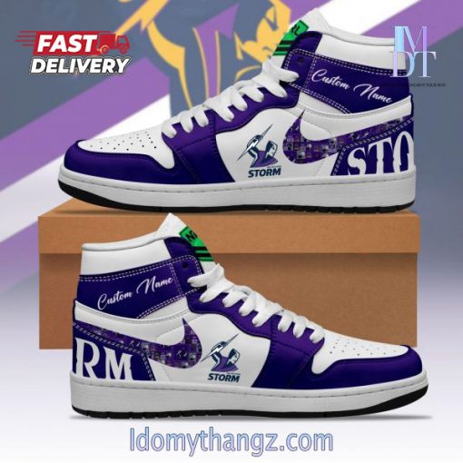 NRL Melbourne Storm Personalize Sneakers Air Jordan 1