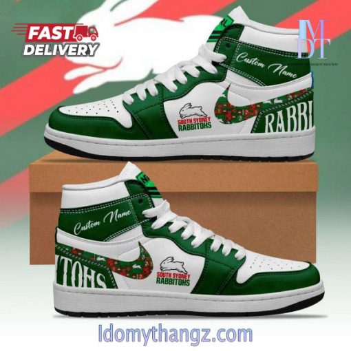 NRL South Sydney Rabbitohs Personalize Sneakers Air Jordan 1