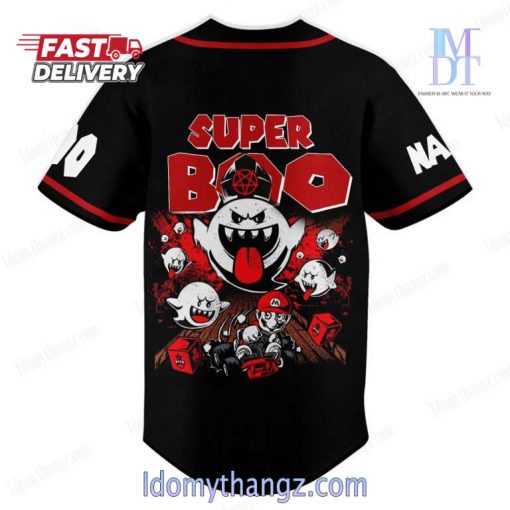 Personalized Super Boo Kig Boo Super Mario Baseball Jersey