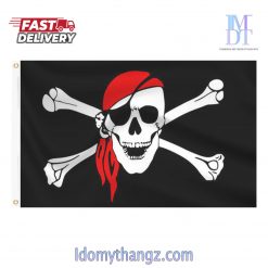 Pirate Red Scarf Waving Flag