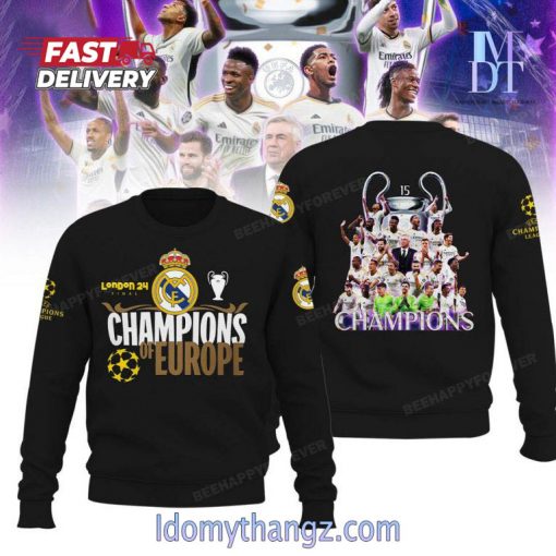 Real Madrid London 24h Final Champions Of Europe Sweater Black