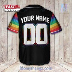LGBT Pride Personalized Custom Name And Number Baseball Jersey