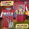 Donald Trump 45 Pro Trump Smoke American Flag Baseball Jersey