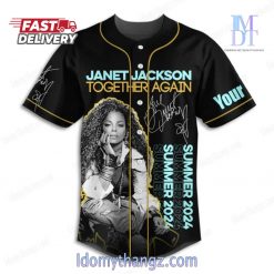 Personalized Limited Edition Janet Jackson Together Again Summer 2004 Baseball Jersey