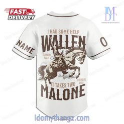 Premium Wallen And Malone Custom Baseball Jersey